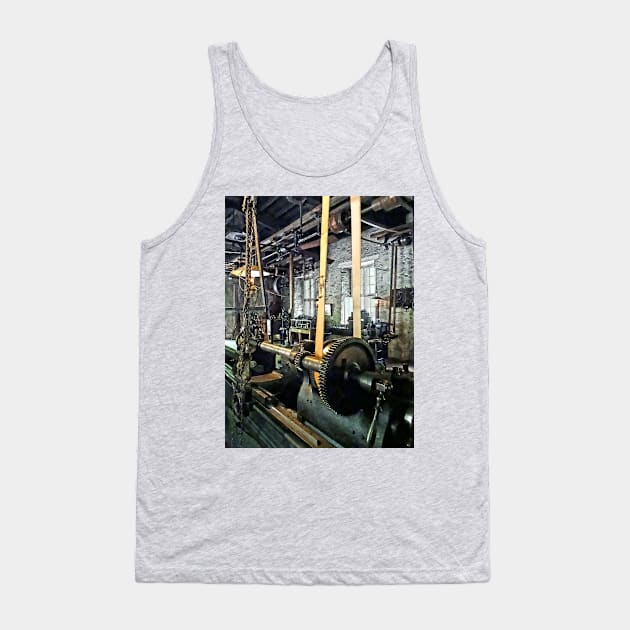 Building Trades - Large Lathe in Machine Shop Tank Top by SusanSavad